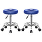 Modern Liftable Rotatable Counter Stool Steel Beauty Shop Bar Stool with Leather Cushion Dark Blue 2 Piece Set Clearhalo 'Bar Furniture' 'Bar Stools' 'bar_stools' 'furn' 'furn_bar_stools' 'furniture_bar_stools' 'Kitchen & Dining Furniture' 'kitchen&dining_furn' 'kitchen' 'kitchen_furn' Furniture' 4512697