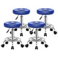 Modern Liftable Rotatable Counter Stool Steel Beauty Shop Bar Stool with Leather Cushion Dark Blue 4 Piece Set Clearhalo 'Bar Furniture' 'Bar Stools' 'bar_stools' 'furn' 'furn_bar_stools' 'furniture_bar_stools' 'Kitchen & Dining Furniture' 'kitchen&dining_furn' 'kitchen' 'kitchen_furn' Furniture' 4512698