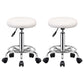 Modern Liftable Rotatable Counter Stool Steel Beauty Shop Bar Stool with Leather Cushion Textured White 2 Piece Set Clearhalo 'Bar Furniture' 'Bar Stools' 'bar_stools' 'furn' 'furn_bar_stools' 'furniture_bar_stools' 'Kitchen & Dining Furniture' 'kitchen&dining_furn' 'kitchen' 'kitchen_furn' Furniture' 4512700