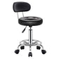 Modern Liftable Rotatable Counter Stool Steel Beauty Shop Bar Stool with Leather Cushion Matte Black 1 Piece Clearhalo 'Bar Furniture' 'Bar Stools' 'bar_stools' 'furn' 'furn_bar_stools' 'furniture_bar_stools' 'Kitchen & Dining Furniture' 'kitchen&dining_furn' 'kitchen' 'kitchen_furn' Furniture' 4512702