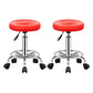 Modern Liftable Rotatable Counter Stool Steel Beauty Shop Bar Stool with Leather Cushion Crimson 2 Piece Set Clearhalo 'Bar Furniture' 'Bar Stools' 'bar_stools' 'furn' 'furn_bar_stools' 'furniture_bar_stools' 'Kitchen & Dining Furniture' 'kitchen&dining_furn' 'kitchen' 'kitchen_furn' Furniture' 4512706