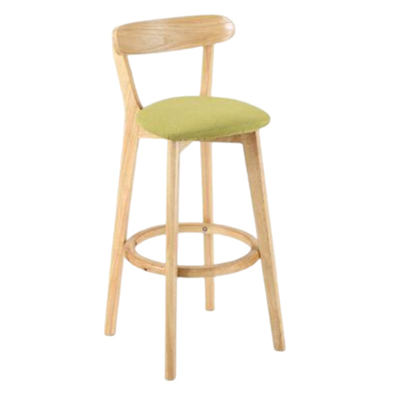 Modern Armless Backrest Counter Stool Wood Study Bar Stool with Cushion and Pedal Army Green 1 Piece Clearhalo 'Bar Furniture' 'Bar Stools' 'bar_stools' 'furn' 'furn_bar_stools' 'furniture_bar_stools' 'Kitchen & Dining Furniture' 'kitchen&dining_furn' 'kitchen' 'kitchen_furn' Furniture' 4512746