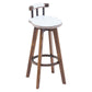 Tradition Armless Backrest Counter Stool Wood Household Bar Stool with Pedal White 1 Piece Clearhalo 'Bar Furniture' 'Bar Stools' 'bar_stools' 'furn' 'furn_bar_stools' 'furniture_bar_stools' 'Kitchen & Dining Furniture' 'kitchen&dining_furn' 'kitchen' 'kitchen_furn' Furniture' 4512781