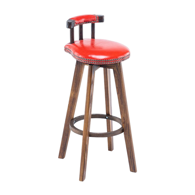 Tradition Armless Backrest Counter Stool Wood Household Bar Stool with Pedal Clearhalo 'Bar Furniture' 'Bar Stools' 'bar_stools' 'furn' 'furn_bar_stools' 'furniture_bar_stools' 'Kitchen & Dining Furniture' 'kitchen&dining_furn' 'kitchen' 'kitchen_furn' Furniture' 4512782