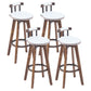 Tradition Armless Backrest Counter Stool Wood Household Bar Stool with Pedal White 4 Piece Set Clearhalo 'Bar Furniture' 'Bar Stools' 'bar_stools' 'furn' 'furn_bar_stools' 'furniture_bar_stools' 'Kitchen & Dining Furniture' 'kitchen&dining_furn' 'kitchen' 'kitchen_furn' Furniture' 4512785