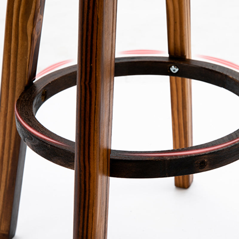 Tradition Armless Backrest Counter Stool Wood Household Bar Stool with Pedal Clearhalo 'Bar Furniture' 'Bar Stools' 'bar_stools' 'furn' 'furn_bar_stools' 'furniture_bar_stools' 'Kitchen & Dining Furniture' 'kitchen&dining_furn' 'kitchen' 'kitchen_furn' Furniture' 4512786