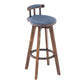 Tradition Armless Backrest Counter Stool Wood Household Bar Stool with Pedal Grey 1 Piece Clearhalo 'Bar Furniture' 'Bar Stools' 'bar_stools' 'furn' 'furn_bar_stools' 'furniture_bar_stools' 'Kitchen & Dining Furniture' 'kitchen&dining_furn' 'kitchen' 'kitchen_furn' Furniture' 4512795
