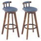 Tradition Armless Backrest Counter Stool Wood Household Bar Stool with Pedal Grey 2 Piece Set Clearhalo 'Bar Furniture' 'Bar Stools' 'bar_stools' 'furn' 'furn_bar_stools' 'furniture_bar_stools' 'Kitchen & Dining Furniture' 'kitchen&dining_furn' 'kitchen' 'kitchen_furn' Furniture' 4512796