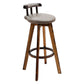 Tradition Armless Backrest Counter Stool Wood Household Bar Stool with Pedal Light Gray 1 Piece Clearhalo 'Bar Furniture' 'Bar Stools' 'bar_stools' 'furn' 'furn_bar_stools' 'furniture_bar_stools' 'Kitchen & Dining Furniture' 'kitchen&dining_furn' 'kitchen' 'kitchen_furn' Furniture' 4512798