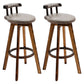 Tradition Armless Backrest Counter Stool Wood Household Bar Stool with Pedal Light Gray 2 Piece Set Clearhalo 'Bar Furniture' 'Bar Stools' 'bar_stools' 'furn' 'furn_bar_stools' 'furniture_bar_stools' 'Kitchen & Dining Furniture' 'kitchen&dining_furn' 'kitchen' 'kitchen_furn' Furniture' 4512799