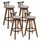 Tradition Armless Backrest Counter Stool Wood Household Bar Stool with Pedal Light Gray 4 Piece Set Clearhalo 'Bar Furniture' 'Bar Stools' 'bar_stools' 'furn' 'furn_bar_stools' 'furniture_bar_stools' 'Kitchen & Dining Furniture' 'kitchen&dining_furn' 'kitchen' 'kitchen_furn' Furniture' 4512800