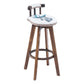 Tradition Armless Backrest Counter Stool Wood Household Bar Stool with Pedal White-Blue 1 Piece Clearhalo 'Bar Furniture' 'Bar Stools' 'bar_stools' 'furn' 'furn_bar_stools' 'furniture_bar_stools' 'Kitchen & Dining Furniture' 'kitchen&dining_furn' 'kitchen' 'kitchen_furn' Furniture' 4512801