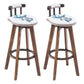 Tradition Armless Backrest Counter Stool Wood Household Bar Stool with Pedal White-Blue 2 Piece Set Clearhalo 'Bar Furniture' 'Bar Stools' 'bar_stools' 'furn' 'furn_bar_stools' 'furniture_bar_stools' 'Kitchen & Dining Furniture' 'kitchen&dining_furn' 'kitchen' 'kitchen_furn' Furniture' 4512802