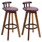 Tradition Armless Backrest Counter Stool Wood Household Bar Stool with Pedal Purple 2 Piece Set Clearhalo 'Bar Furniture' 'Bar Stools' 'bar_stools' 'furn' 'furn_bar_stools' 'furniture_bar_stools' 'Kitchen & Dining Furniture' 'kitchen&dining_furn' 'kitchen' 'kitchen_furn' Furniture' 4512808
