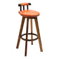 Tradition Armless Backrest Counter Stool Wood Household Bar Stool with Pedal Orange 1 Piece Clearhalo 'Bar Furniture' 'Bar Stools' 'bar_stools' 'furn' 'furn_bar_stools' 'furniture_bar_stools' 'Kitchen & Dining Furniture' 'kitchen&dining_furn' 'kitchen' 'kitchen_furn' Furniture' 4512810