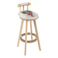 Tradition Armless Backrest Counter Stool Wood Household Bar Stool with Pedal White-Green 1 Piece Clearhalo 'Bar Furniture' 'Bar Stools' 'bar_stools' 'furn' 'furn_bar_stools' 'furniture_bar_stools' 'Kitchen & Dining Furniture' 'kitchen&dining_furn' 'kitchen' 'kitchen_furn' Furniture' 4512816