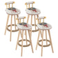 Tradition Armless Backrest Counter Stool Wood Household Bar Stool with Pedal White-Green 4 Piece Set Clearhalo 'Bar Furniture' 'Bar Stools' 'bar_stools' 'furn' 'furn_bar_stools' 'furniture_bar_stools' 'Kitchen & Dining Furniture' 'kitchen&dining_furn' 'kitchen' 'kitchen_furn' Furniture' 4512818