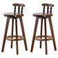Tradition Armless Backrest Counter Stool Wood Household Bar Stool with Pedal Brown 2 Piece Set Clearhalo 'Bar Furniture' 'Bar Stools' 'bar_stools' 'furn' 'furn_bar_stools' 'furniture_bar_stools' 'Kitchen & Dining Furniture' 'kitchen&dining_furn' 'kitchen' 'kitchen_furn' Furniture' 4512823