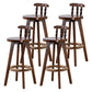 Tradition Armless Backrest Counter Stool Wood Household Bar Stool with Pedal Brown 4 Piece Set Clearhalo 'Bar Furniture' 'Bar Stools' 'bar_stools' 'furn' 'furn_bar_stools' 'furniture_bar_stools' 'Kitchen & Dining Furniture' 'kitchen&dining_furn' 'kitchen' 'kitchen_furn' Furniture' 4512824