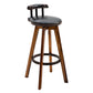 Tradition Armless Backrest Counter Stool Wood Household Bar Stool with Pedal Black 1 Piece Clearhalo 'Bar Furniture' 'Bar Stools' 'bar_stools' 'furn' 'furn_bar_stools' 'furniture_bar_stools' 'Kitchen & Dining Furniture' 'kitchen&dining_furn' 'kitchen' 'kitchen_furn' Furniture' 4512825