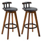 Tradition Armless Backrest Counter Stool Wood Household Bar Stool with Pedal Black 2 Piece Set Clearhalo 'Bar Furniture' 'Bar Stools' 'bar_stools' 'furn' 'furn_bar_stools' 'furniture_bar_stools' 'Kitchen & Dining Furniture' 'kitchen&dining_furn' 'kitchen' 'kitchen_furn' Furniture' 4512826