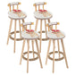 Tradition Armless Backrest Counter Stool Wood Household Bar Stool with Pedal White-Red 4 Piece Set Clearhalo 'Bar Furniture' 'Bar Stools' 'bar_stools' 'furn' 'furn_bar_stools' 'furniture_bar_stools' 'Kitchen & Dining Furniture' 'kitchen&dining_furn' 'kitchen' 'kitchen_furn' Furniture' 4512830