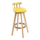 Tradition Armless Backrest Counter Stool Wood Household Bar Stool with Pedal Yellow 1 Piece Clearhalo 'Bar Furniture' 'Bar Stools' 'bar_stools' 'furn' 'furn_bar_stools' 'furniture_bar_stools' 'Kitchen & Dining Furniture' 'kitchen&dining_furn' 'kitchen' 'kitchen_furn' Furniture' 4512843