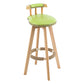 Tradition Armless Backrest Counter Stool Wood Household Bar Stool with Pedal Light Green 1 Piece Clearhalo 'Bar Furniture' 'Bar Stools' 'bar_stools' 'furn' 'furn_bar_stools' 'furniture_bar_stools' 'Kitchen & Dining Furniture' 'kitchen&dining_furn' 'kitchen' 'kitchen_furn' Furniture' 4512846