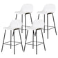 Modern Armless Backrest Counter Stool Iron Living Room Bar Stool with Pedal White 4 Piece Set Clearhalo 'Bar Furniture' 'Bar Stools' 'bar_stools' 'furn' 'furn_bar_stools' 'furniture_bar_stools' 'Kitchen & Dining Furniture' 'kitchen&dining_furn' 'kitchen' 'kitchen_furn' Furniture' 4512855