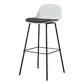 Modern Armless Backrest Counter Stool Iron Living Room Bar Stool with Pedal Light Gray 1 Piece Clearhalo 'Bar Furniture' 'Bar Stools' 'bar_stools' 'furn' 'furn_bar_stools' 'furniture_bar_stools' 'Kitchen & Dining Furniture' 'kitchen&dining_furn' 'kitchen' 'kitchen_furn' Furniture' 4512857