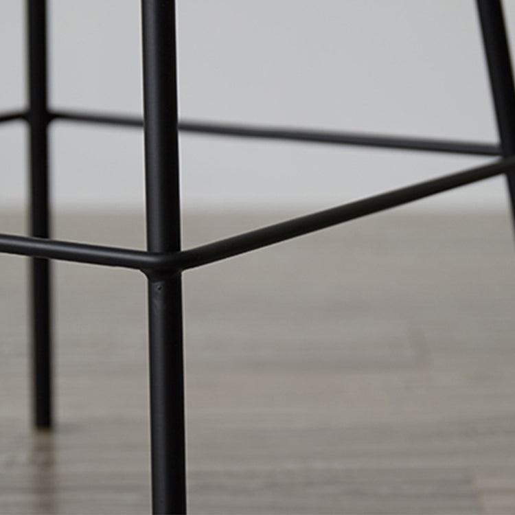 Modern Armless Backrest Counter Stool Iron Living Room Bar Stool with Pedal Clearhalo 'Bar Furniture' 'Bar Stools' 'bar_stools' 'furn' 'furn_bar_stools' 'furniture_bar_stools' 'Kitchen & Dining Furniture' 'kitchen&dining_furn' 'kitchen' 'kitchen_furn' Furniture' 4512863