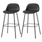 Modern Armless Backrest Counter Stool Iron Living Room Bar Stool with Pedal Black 2 Piece Set Clearhalo 'Bar Furniture' 'Bar Stools' 'bar_stools' 'furn' 'furn_bar_stools' 'furniture_bar_stools' 'Kitchen & Dining Furniture' 'kitchen&dining_furn' 'kitchen' 'kitchen_furn' Furniture' 4512879