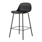 Modern Armless Backrest Counter Stool Iron Living Room Bar Stool with Pedal Gloss Black 1 Piece Clearhalo 'Bar Furniture' 'Bar Stools' 'bar_stools' 'furn' 'furn_bar_stools' 'furniture_bar_stools' 'Kitchen & Dining Furniture' 'kitchen&dining_furn' 'kitchen' 'kitchen_furn' Furniture' 4512881