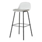 Modern Armless Backrest Counter Stool Iron Living Room Bar Stool with Pedal White-Gray 1 Piece Clearhalo 'Bar Furniture' 'Bar Stools' 'bar_stools' 'furn' 'furn_bar_stools' 'furniture_bar_stools' 'Kitchen & Dining Furniture' 'kitchen&dining_furn' 'kitchen' 'kitchen_furn' Furniture' 4512890