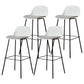Modern Armless Backrest Counter Stool Iron Living Room Bar Stool with Pedal White-Gray 4 Piece Set Clearhalo 'Bar Furniture' 'Bar Stools' 'bar_stools' 'furn' 'furn_bar_stools' 'furniture_bar_stools' 'Kitchen & Dining Furniture' 'kitchen&dining_furn' 'kitchen' 'kitchen_furn' Furniture' 4512892