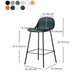 Modern Armless Backrest Counter Stool Iron Living Room Bar Stool with Pedal Clearhalo 'Bar Furniture' 'Bar Stools' 'bar_stools' 'furn' 'furn_bar_stools' 'furniture_bar_stools' 'Kitchen & Dining Furniture' 'kitchen&dining_furn' 'kitchen' 'kitchen_furn' Furniture' 4512893