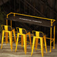 Industrial Wood Pub Table with Rectangle Table Top Yellow Trestle Table - 42" H Clearhalo 'Bar Furniture' 'Bar Tables' 'bar_tables' 'furn' 'furn_bar_tables' 'Furniture' 'furniture_bar_tables' 'Kitchen & Dining Furniture' 4512931