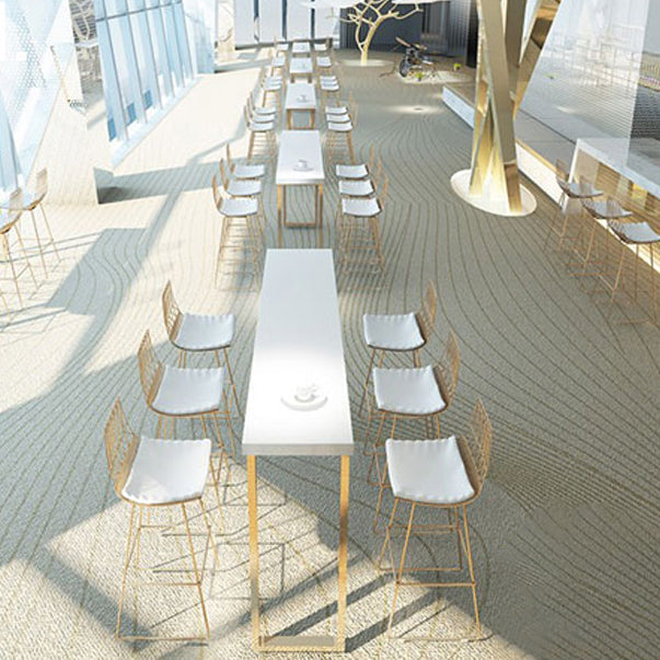 Glam Wood Bar Height Table with Rectangle Table Top Sled Table - 41.3" H Clearhalo 'Bar Furniture' 'Bar Tables' 'bar_tables' 'furn' 'furn_bar_tables' 'Furniture' 'furniture_bar_tables' 'Kitchen & Dining Furniture' 4512967