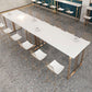 Glam Wood Bar Height Table with Rectangle Table Top Sled Table - 41.3" H Clearhalo 'Bar Furniture' 'Bar Tables' 'bar_tables' 'furn' 'furn_bar_tables' 'Furniture' 'furniture_bar_tables' 'Kitchen & Dining Furniture' 4512968