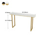Glam Marble Bistro Table with Rectangle Table Top Sled Table - 41.3" H Clearhalo 'Bar Furniture' 'Bar Tables' 'bar_tables' 'furn' 'furn_bar_tables' 'Furniture' 'furniture_bar_tables' 'Kitchen & Dining Furniture' 4513018