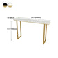 Glam Marble Bistro Table with Rectangle Table Top Sled Table - 41.3" H Clearhalo 'Bar Furniture' 'Bar Tables' 'bar_tables' 'furn' 'furn_bar_tables' 'Furniture' 'furniture_bar_tables' 'Kitchen & Dining Furniture' 4513023
