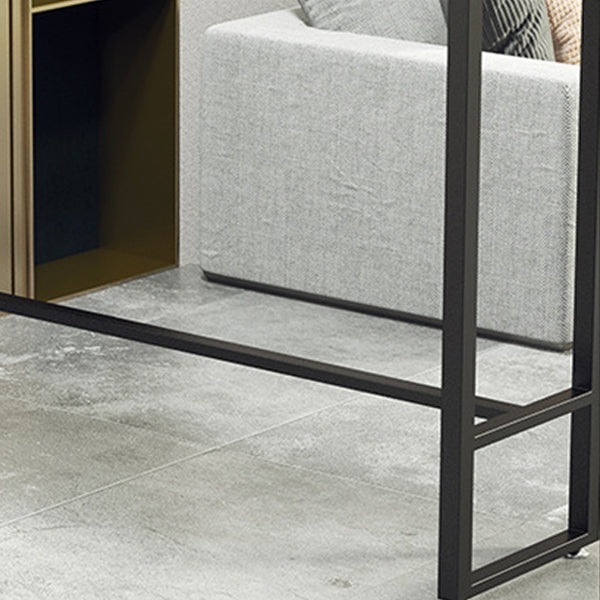 Marble Counter Height Table with Rectangle Table Top Trestle Table - 41.3" H Clearhalo 'Bar Furniture' 'Bar Tables' 'bar_tables' 'furn' 'furn_bar_tables' 'Furniture' 'furniture_bar_tables' 'Kitchen & Dining Furniture' 4513033