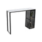 White Modern Style Rectangle Table in Faux Marble and Metal Bar Table for Living Room Black Without Chairs Clearhalo 'Bar Furniture' 'Bar Tables' 'bar_tables' 'furn' 'furn_bar_tables' 'Furniture' 'furniture_bar_tables' 'Kitchen & Dining Furniture' 4513079