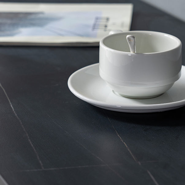 Glam Marble Bar Table with Rectangle Table Top Double Pedestal Table - 41.3" H Clearhalo 'Bar Furniture' 'Bar Tables' 'bar_tables' 'furn' 'furn_bar_tables' 'Furniture' 'furniture_bar_tables' 'Kitchen & Dining Furniture' 4513093