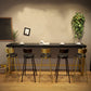Brown Glam Style Bar Table in Iron and Wood Bar Indoor Bar Counter , Only Table 110.2"L x 15.7"W x 41.3"H Without Chairs Clearhalo 'Bar Furniture' 'Bar Tables' 'bar_tables' 'furn' 'furn_bar_tables' 'Furniture' 'furniture_bar_tables' 'Kitchen & Dining Furniture' 4513108
