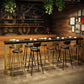 Brown Glam Style Bar Table in Iron and Wood Bar Indoor Bar Counter , Only Table 102.4"L x 15.7"W x 41.3"H Without Chairs Clearhalo 'Bar Furniture' 'Bar Tables' 'bar_tables' 'furn' 'furn_bar_tables' 'Furniture' 'furniture_bar_tables' 'Kitchen & Dining Furniture' 4513109