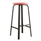 Modern Armless Backrest Counter Stool Iron Living Room Bar Stool with Cushion and Pedal Clearhalo 'Bar Furniture' 'Bar Stools' 'bar_stools' 'furn' 'furn_bar_stools' 'furniture_bar_stools' 'Kitchen & Dining Furniture' 'kitchen&dining_furn' 'kitchen' 'kitchen_furn' Furniture' 4513131