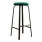 Modern Armless Backrest Counter Stool Iron Living Room Bar Stool with Cushion and Pedal Dark Green 1 Piece Clearhalo 'Bar Furniture' 'Bar Stools' 'bar_stools' 'furn' 'furn_bar_stools' 'furniture_bar_stools' 'Kitchen & Dining Furniture' 'kitchen&dining_furn' 'kitchen' 'kitchen_furn' Furniture' 4513139