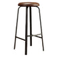 Modern Armless Backrest Counter Stool Iron Living Room Bar Stool with Cushion and Pedal Brown 1 Piece Clearhalo 'Bar Furniture' 'Bar Stools' 'bar_stools' 'furn' 'furn_bar_stools' 'furniture_bar_stools' 'Kitchen & Dining Furniture' 'kitchen&dining_furn' 'kitchen' 'kitchen_furn' Furniture' 4513145