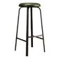 Modern Armless Backrest Counter Stool Iron Living Room Bar Stool with Cushion and Pedal Green 1 Piece Clearhalo 'Bar Furniture' 'Bar Stools' 'bar_stools' 'furn' 'furn_bar_stools' 'furniture_bar_stools' 'Kitchen & Dining Furniture' 'kitchen&dining_furn' 'kitchen' 'kitchen_furn' Furniture' 4513148